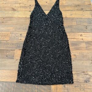 Elegant Black Sequin Dress
